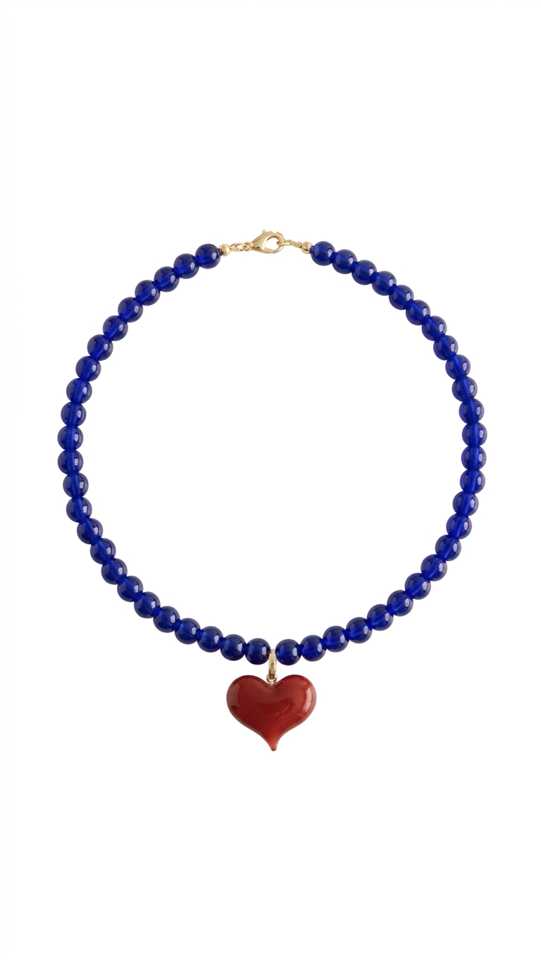 Heart mavi kolye